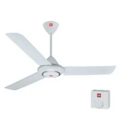KDK Ceiling Fan M56RG 56 Inch 3 Steel Blades 75W High 275 RPM 5 Speed Regulator White