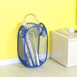Foldable Mesh Laundry & Toy Storage Bucket (30cm x 30cm x 50cm)