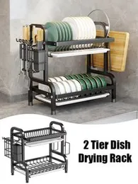 2 tier multifunctional bowl rack