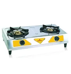Bright Indian 2 burner stainless steel gas cooker
