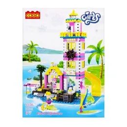 COGO 4556 412pcs Educational Building Blocks Set 3D Enlightened Plastic Brick Building Block Toys For Children