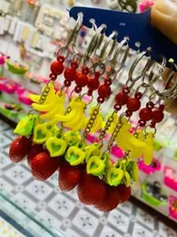 Fashionable Stawberry Banana Design Key Tag For Car , Bike , Bag , House Key