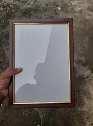 A4 Â¾" Brown Gold-Lined Photo Frame â Elegant Wall & Tabletop Decor for Home & Office