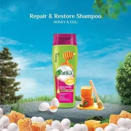 Vatika Shampoo - 400ml Honey And Egg ( Repair and Restore )