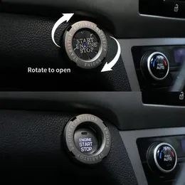 Car Engine Start Stop Button Cover Ring Start Button Cover Push to Start Button Ignition Protective Cover for Engine Start Button, Car Interior Access