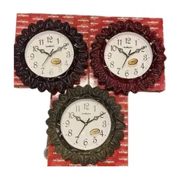 Saikon Wall Clock SK-10-07 Round Quartz Analog Large Numbers Plastic Battery 25cm