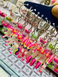 Rainbow Cute Unicorn Keychain â Soft PVC Rubber Charm