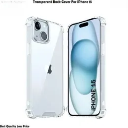iPhone 15 Transparent Clear Shockproof Bumper Clear View tpu Protective case Back cover for iPhone 15