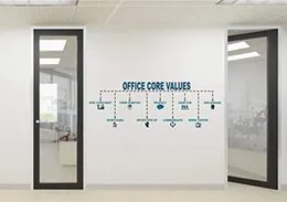Decal O Decal Vinyl 'Office Core Values' Self Adhesive Wall Sticker (Pack of 3) (FROM INDIA FAAZ)
