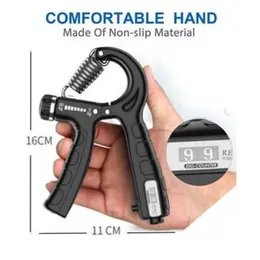 Hand Gripper, R-Shape Adjustable Countable Hand Grip Strength Exercise Strengthener Gripper, Indoor Fitness Equipment