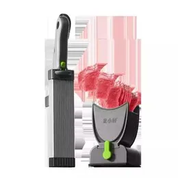 Meat Slicer for Fresh Raw Meat, Meal Prep, Thickness Adjustable 2 or 4 mm, All-in-1 Quick Slice Slicing Shredding