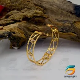 Jewellery for Less Gold Plated Lock Bangle for Women & Girls.