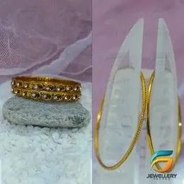 Gold Plated Traditional Antique Stylish Fancy Bangle with White Stone for Girl & Women.