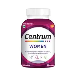 Centrum Women, World's No.1 Multivitamin with Biotin, Vitamin C & 21 vital Nutrients for Overall Health, Radiance, Strong Bones & Immunity (Veg) Pack