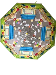 Cartoon Theme Long-Handle Umbrella For Kids Girl Boy