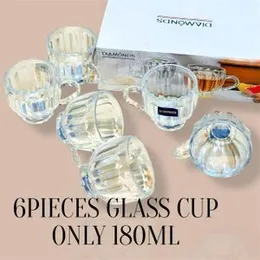 180ml 6pcs Glass Cup Only Set