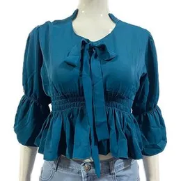 Front knot high waist blouse BG140C
