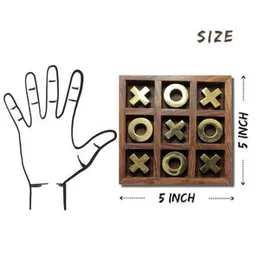 Shaherbazaar Wooden Tic Tac Toe Board Game | Strategy Game | Party Game | Outdoor &amp; Indoor Game | Perfect for Gift | for Kids and Adults