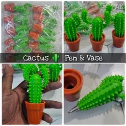 1Pc Creative Cartoon Cactus Ball Point Gel Pen Student Teacher Writing Ball Point Pen Stationery