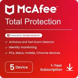 McAfee Total Protection 2025 (1 Year, 5 Devices)