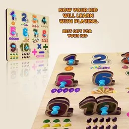 APPSTER Colorful Wooden Puzzle Toy for Kids Jigsaw Puzzles for Adults Baby Learning Educational Toys Board Game (ABCD + Body Parts + Number)