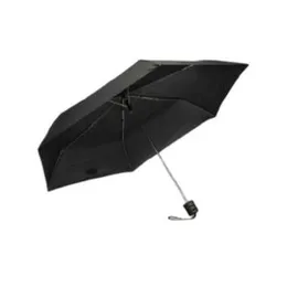 Black Folding Umbrella Three times Foldable Portable Handheld Canopy for Rain And Sun Protection