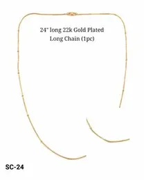 24" long 22k Gold Plated Long Chain (1pc)   Code: SC24