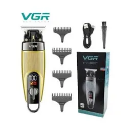 VGR V-975 Professional Rechargeable Cordless Pro Self Haircut Clipper Beard Trimmer with Digital Display