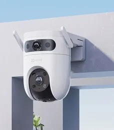 EZVIZ H9C 3MP Dual Wireless Security Camera â 2K Resolution, AI Human Detection, Color Night Vision, Two-Way Audio, Weatherproof, WiFi, MicroSD Supp