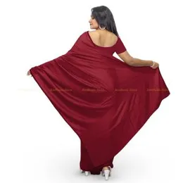 Dark Maroon Vichithra Satin Plain