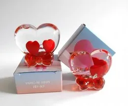 glass heart-themed showpiece