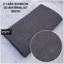 Gray Italian Embossed Fabric 3 Yards 60" Width P277, Italian Embossed Gray Fabric 60" Width 3 Yards, 3D Material 60" Gary Italian Embossed