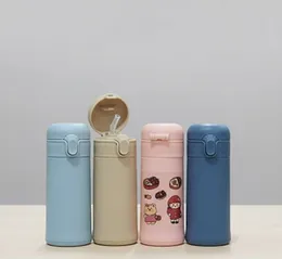 Glass Insulated Water Bottle with Plastic Protective Shell 450ml Leakproof Silicone Sleeve