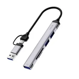 Wiwu Wi-HB003 Zolo Series Type-C USB-A 5in1 Hub with USB3.0 + USB2.0 + SD/TF Connection