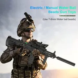 2024 M416 Assault Rifle Electric Gel Blaster Shooting Gun Toy - Rechargeable Automatic or Manual Water Bullets Toy Gun Call of Duty PUBG for Outdoor P