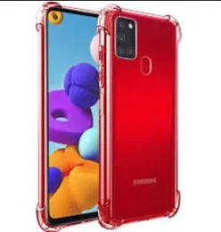 Samsung Galaxy A21s Luxury Transparent Shockproof Silicone Case Back Cover.