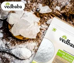 Ved Baba Alum Stone Powder - 100 Gm, Fitkari | Phitkari | Canker Sores | Skin Tightening (FROM INDIA)JEZer | Crystals | Aftershave | Water Purificatio
