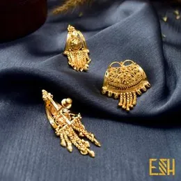 Gold Plated Guaranteed Praveena Earring with Pendant Set for Wedding, Party & Functions