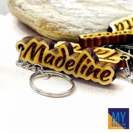 Customized Name Key Tags Personalized Wooden Key Tags Key Chain Key Ring.