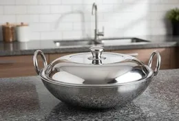 Stainless steel Frypan with lid set Diameter of pan 8.5 inch