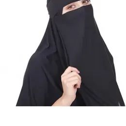 muslim Women and girls Hijab black color single Niqab Veil Face Cover .