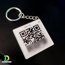 Customized Barcode Key Tags, Personalized Acrylic Key Tags, Box Key Chain