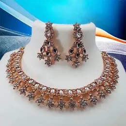 Rose gold Color neklas Touchstone Indian Bollywood Handcrafted Indian Traditional Royal Mughal Kundan Polki Meenakari Enamel Colorful Neckles Wedding