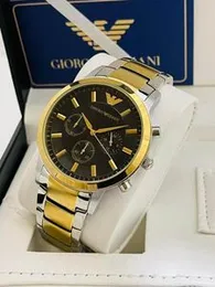 New luxury stainless steel chain quartz analog wrist watch for menâs Two Tone menâs boys watches