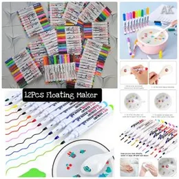 12Pcs Floating Maker Pen Set â Creative Drawing & Water Art Pens