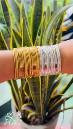 Beautiful fancy shine bangle set with gold and silver color bangle for women and girl