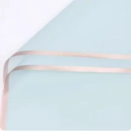 Golden Border Floral Wrapping Paper Flower Bouquet Wrapping Paper Waterproof Flower Wrapping Papers