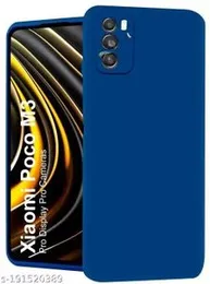 Poco M3 soft matte liquid silicone Case Back Cover for poco M3 - Blue