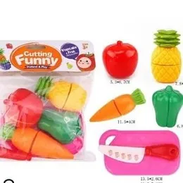 6 Pcs Cutting Fruits Vegetables Pretend Play Kitchen Toys for Kids Educational Learning Cutting Simulation Gadgets