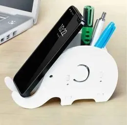 Wooden Elephant Phone & Pen Holder